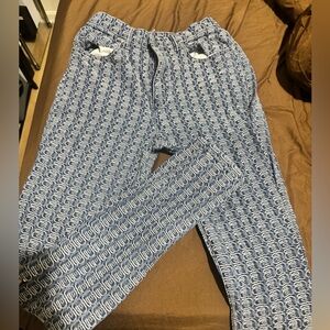 Alexander Wang Navy and White Patterned Jeans